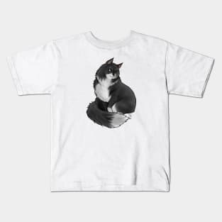 Cat - Siberian Cat - Cream Bi Color Kids T-Shirt